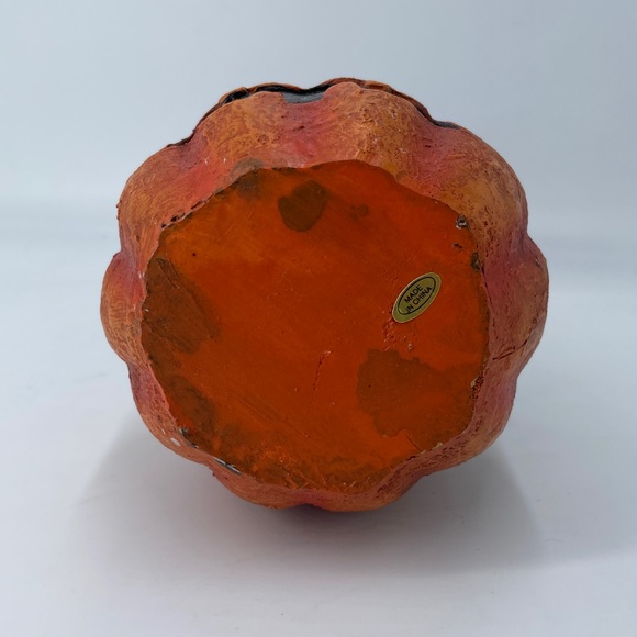 Halloween Owl Witch On Pumpkin Jack O Lantern 12" x 5" Retro Rustic Resin - Picture 9 of 13